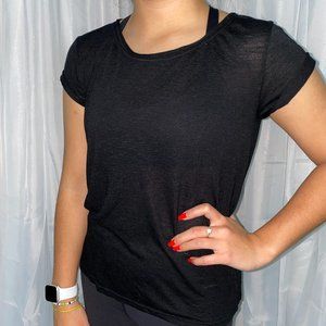 SO Black Short-Sleeved Top